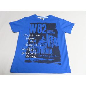 T shirt- Korte mouwen - Jongens - Blauw , marine - California - 4 jaar 104