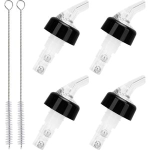 Flesdoseerhulp - 4 stuks - Snelle html-containernaam - Rietjesborstel - 2 stuks - Rode wijndispenser - Universele wijnflesdispenser - 20 ml .
