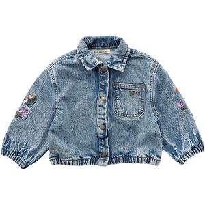 Your Wishes Stretch Denim Jacket Jassen Meisjes - Zomerjas - Blauw - Maat 140