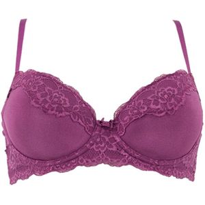 Guy de France - Voorgevormde BH kant - grape - 70B