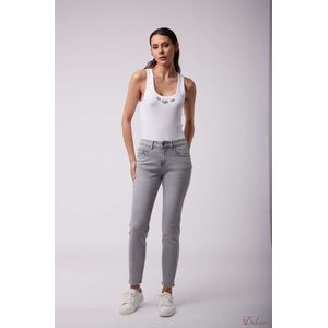 Broek Toxik3 normale taille Slim fit met studs grijs