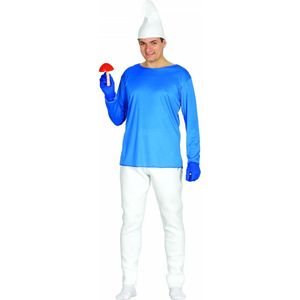 Fiestas Guirca - Volwassen kostuum Blauwe Smurf - M (48-50)