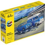 1:24 Heller 52328 Renault Gordini Racing Set - Busje - Auto - Aanhanger - Starter Kit Plastic Modelbouwpakket