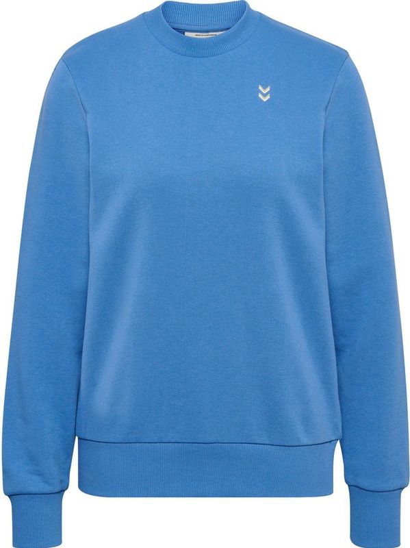 Hummel - hmlPULSE W SWEAT CREWNECK - Dames Sweatshirt - Fleece - Geborduurd Chevron-logo