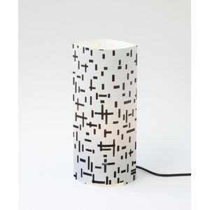 Packlamp - Tafellamp groot - Compositie in lijn, tweede staat - Mondriaan - 36 cm hoog - ø15cm - Inclusief Led lamp