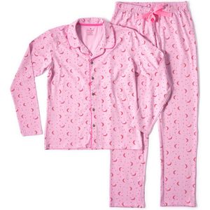 Little Label Pyjama Dames Maat XS/34 - lilaroze, groen, fuchsia - Bloemen - Dames Pyjama - Zachte BIO Katoen
