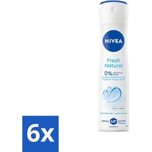 Nivea - Deodorant Spray - Fresh Natural - 48 Uur Lang Werkend - 150 ml - Voordeelverpakking - 6 stuks