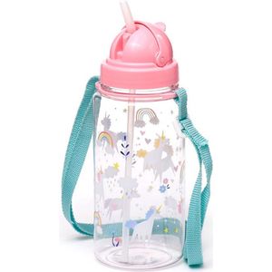 Drinkfles/Waterfles Kind - Unicorn Magic Magische Eenhoorn - Flip Straw - Ecozen - 450ml