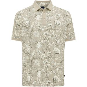 TRESANTI | ERALDO | Polo met bloemenPrint katoen | groen | Size M