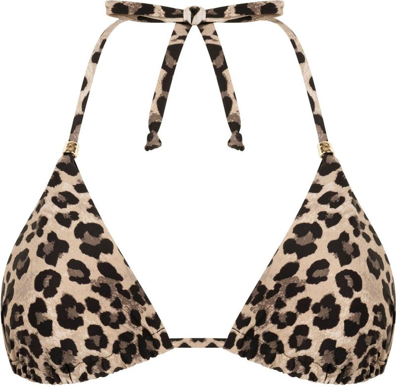 Hunkemöller - Animalia - Triangelbikinitop - Bruin