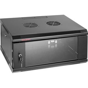 RackMatic-Rack wandkast 19 ""4U 600x450x283mm zwarte wand SOHORack van RackMatic