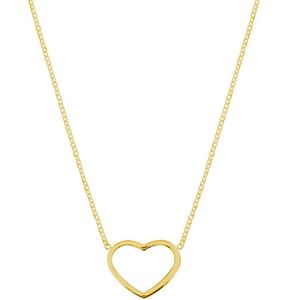 zilver verguld (geel) collier hart 41 + 5 cm 3 micron 2103323