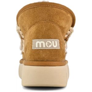 Mou Eskimo Bounce Sneaker Laarzen - Suède - Dames - Cognac - Maat 36
