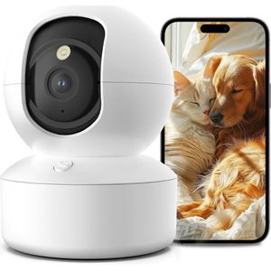 DailySupplies® Hondencamera - Huisdiercamera - Babyfoon met Camera en App - Baby Monitor - Full HD - Wit