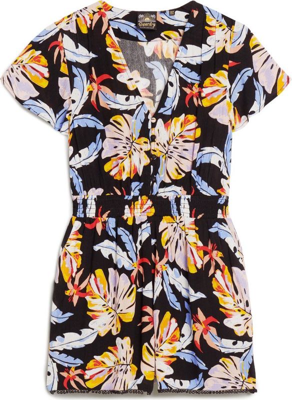 Superdry - Beach Playsuit - Korte Jurk - Kleur - Materiaal