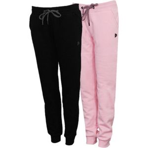 2-Pack Donnay Joggingbroek met Elastiek Carolyn - Sportbroek - Dames - Maat XXL -Black & Pink (1071)