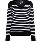 Dreimaster - Gebreide Trui - Zwart Wit - Dames