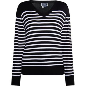 Dreimaster - Gebreide Trui - Zwart Wit - Dames