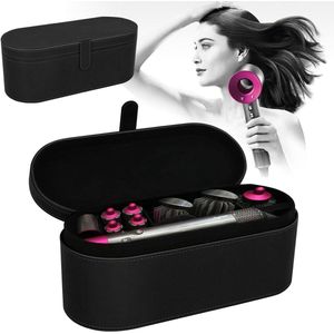 Hair Dryer Storage Bag - PU Leather Hard Box Storage Box for Dyson Supersonic - Portable Travel Bag for Hair Dryer