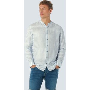 No Excess Mannen Grootvader Shirt Blauw L