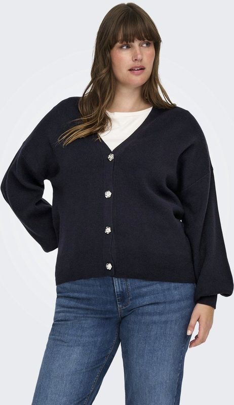 ONLY CARMAKOMA gebreid vest donkerblauw