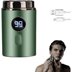 Mini Elektrisch scheerapparaat - scheerapparaat mannen - mini elektrische scheerapparaat - USB wasbaar reisnat droog scheerapparaat - Met reservemesje - Groente
