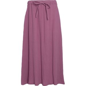 Knit Factory Kiki Maxirok - Casual rok - Rok voor de lente & zomer - Rok reikend tot de enkels - A-lijn - Lange rok - Violet - Paars - L/XL - 100% Biologisch katoen