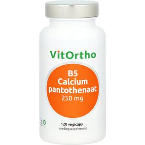 VitOrtho - B5 Calcium Pantothenaat - 250 mg - 120 Capsules - Vitamine B Preparaat