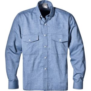 SIR SAFETY OXFORD LONG SLEEVE Lange mouw Werkshirt HEREN Donkerblauw - 100% Katoen - 130 g/m² - Borstzakken