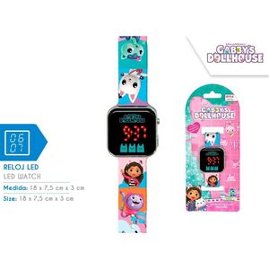 Gabby`s Dollhouse LED Horloge - Digitaal - Gabby`s Poppenhuis