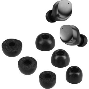 Oordopjes Cover set van memory foam - Compatibel met Sennheiser MOMENTUM True Wireless 3 - Zwart - Maten S M en L