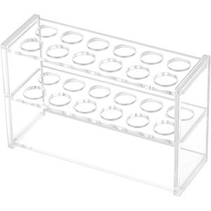 Premium - Clear Acryl Reageerbuis Rack met 12 Sockets - Reageerbuis Display Stands - Acryl Centrifuge Buis Rack - Transparante Reageerbuis Houder voor 10Ml Reageerbuis - Chemie Laboratorium