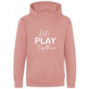Be Friends Hoodie - Let's play together - Kinderen - Roos - Maat 1-2 jaar