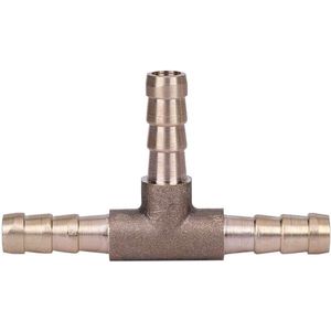 3-way barb connection for compressed air oil gas line (size : 6 mm) - brass barb hose connection