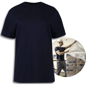 VILS Donkerblauw, katoenen unisex t-shirt met ronde hals
