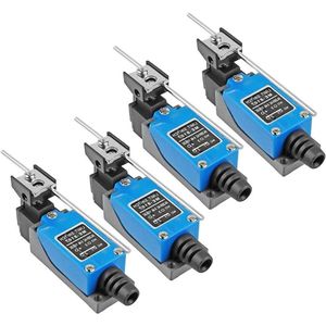 Antrader ME-8107 Revolving Plastic NC-NO Momentary Roller Lever Arm Eindschakelaar voor CNC Mill Laser Plasma - Set van 4