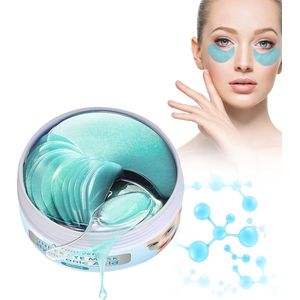 Yashika Collageen oogmasker - Anti wallen en donkere kringen - Gezichtsmasker - Eye patches - Gezichtsverzorging - 60 stuks - Blauw