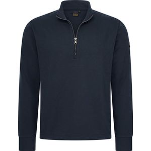Mario Russo Pique Longsleeve Shirt - Trui Heren - Sweater Heren - Coltrui Heren - M - Navy