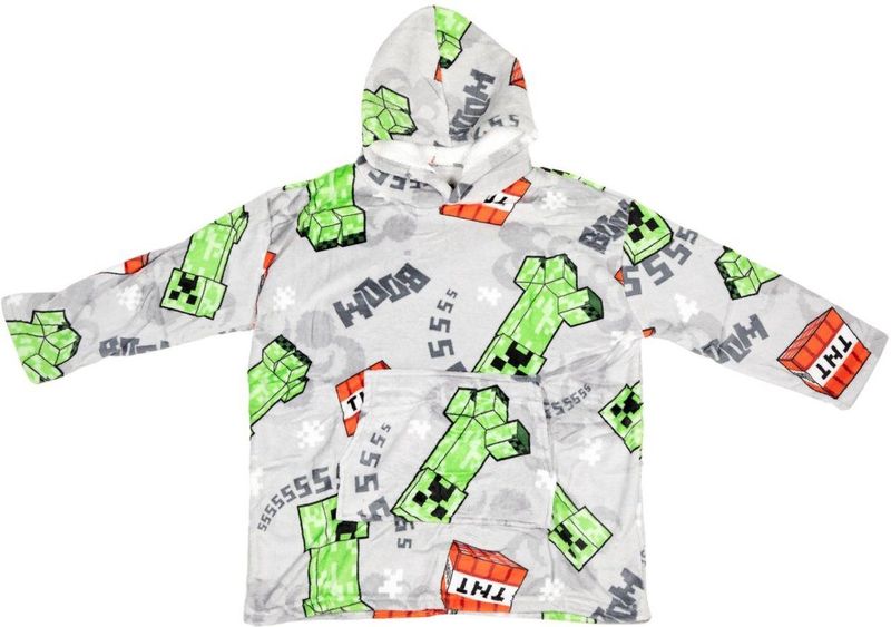Minecraft Hoodie Fleece Deken, Boom! - Volwassen (One Size) - Polyester