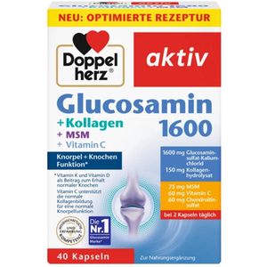 DoppelHerz Glucosamin 1600+Kollagen+MSM Kps. 40