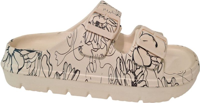 Laura Vita - Nuon 17 - Slippers - Beige - Rubber