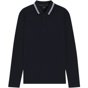 Hugo Boss polo lange mouw donkerblauw
