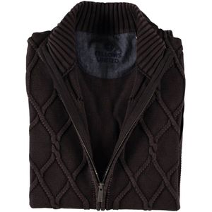 Fellows United Cardigan Vest Cable Overdye Brown (22.1115 - 140)