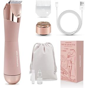 Bikini Trimmer voor Vrouwen - Pijnloze Ontharing voor Bikini, Armen, Benen en Oksels