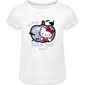 Hello Kitty Halloween Trick Of Treat Meisjes T-Shirt Met Plooien