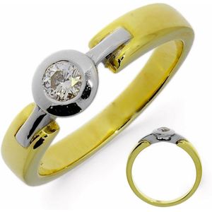 Gouden Aanzoeksring 0.15 ct diamant 14 karaats