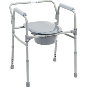 Toiletstoel - Inklapbaar - 3-in-1 - Hoogte Verstelbaar - Toiletverhoger
