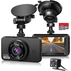 Dashcam voor Auto - Dual - Camerabewaking - Full HD - Zwart