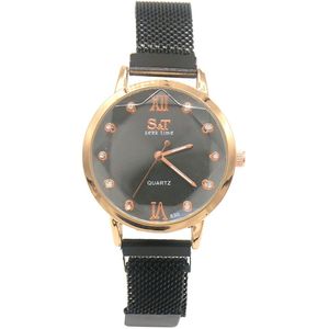 Horloge Mesh - Kast 35 mm - Metaal - Quartz - Zwart
