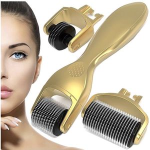 Dermaroller, baardroller voor microneedling, baardgroei, microneedling roller met 3 naaldenlengte: 0,5, 1, 1,5 mm, micronaalden dermaroller voor gezicht, lichaam, anti-aging, anti-rimpel
